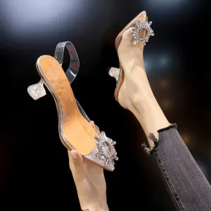 Transparent High Heels Sexy Pointed Toe Slip-on