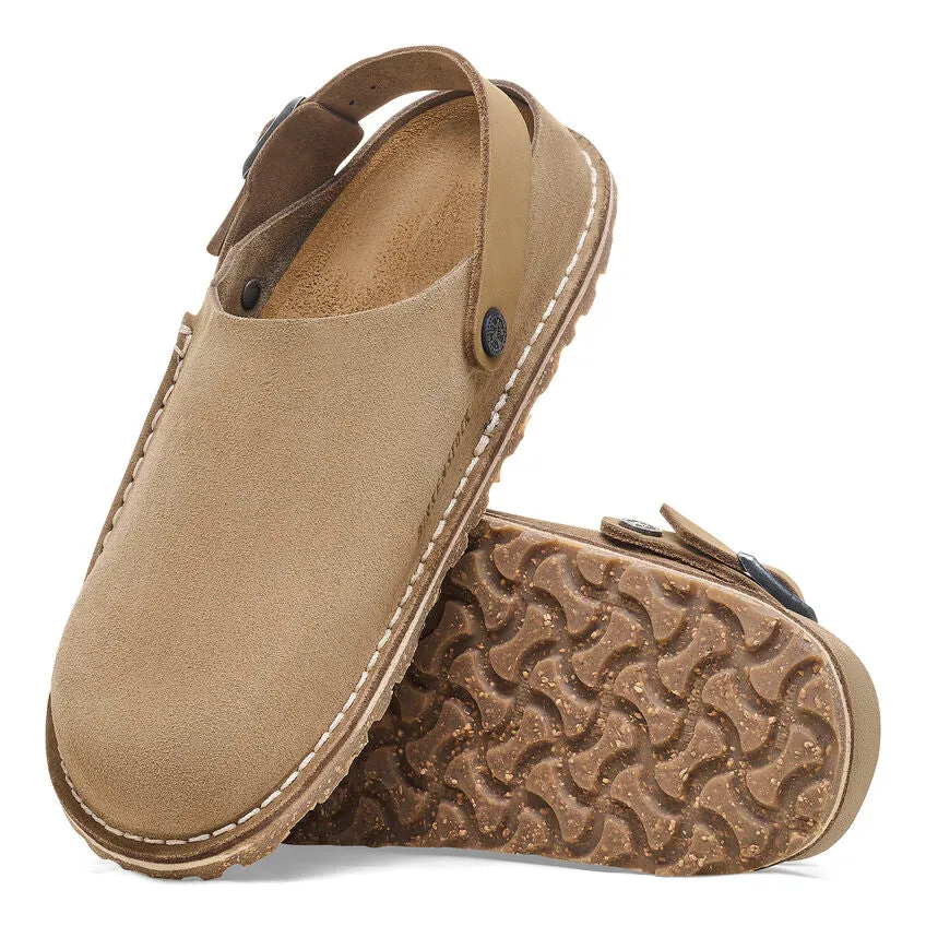 Unisex Birkenstock Lutry Premium Suede Narrow 1025297B  Color: Gray Taupe