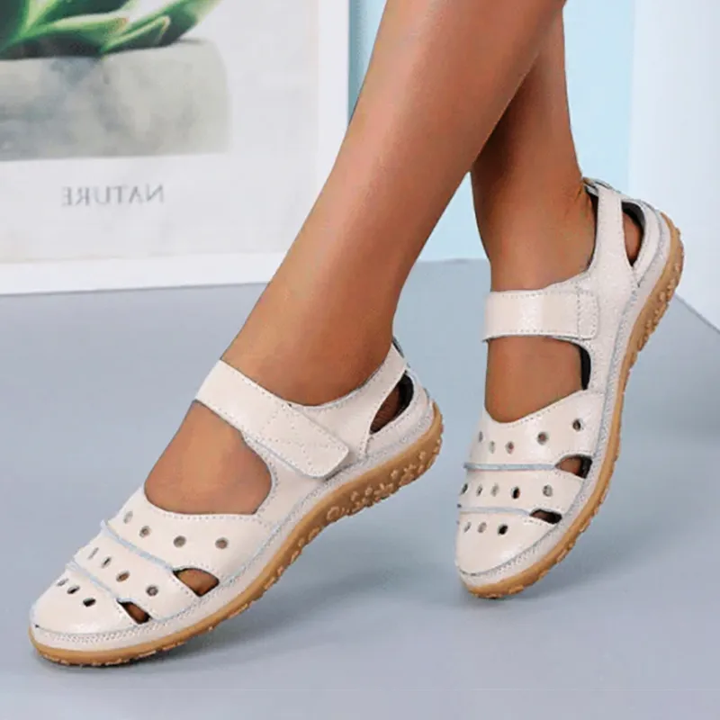Vanccy - Women's Hollow Hook Flat Sandals