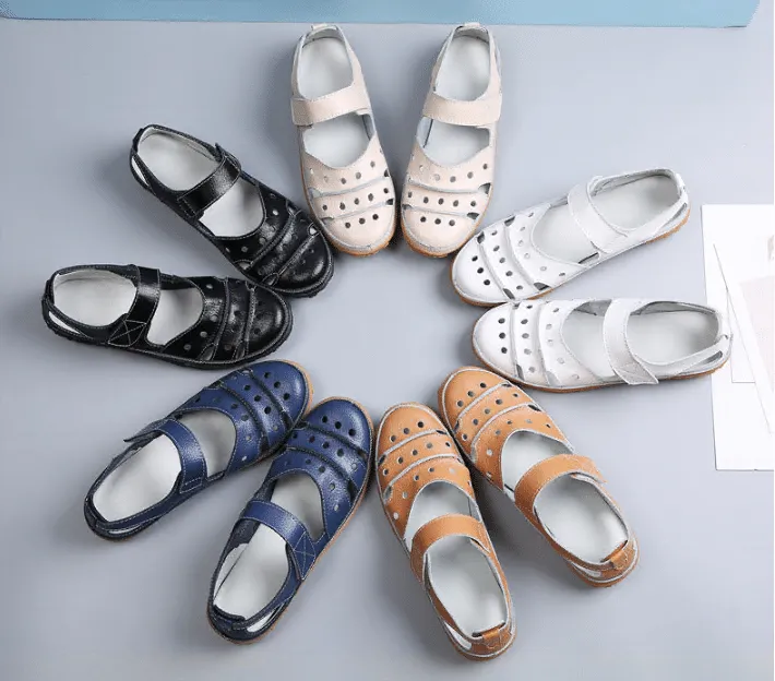 Vanccy - Women's Hollow Hook Flat Sandals