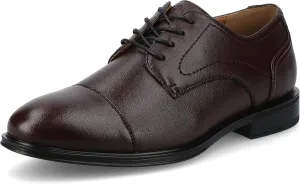 Vance Mens ALEC Cap-Toe Oxford Dress Shoe Faux Leather Almond-Toe lace-up 6mm Vance Comfort System Insole Oxblood 11 Medium Mens US
