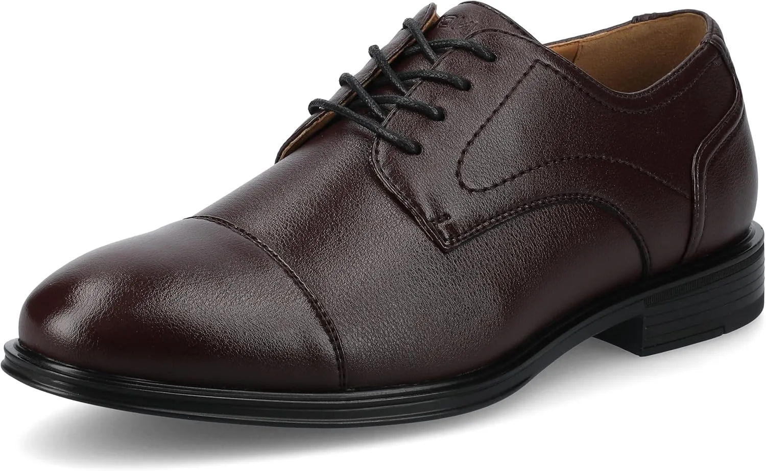 Vance Mens ALEC Cap-Toe Oxford Dress Shoe Faux Leather Almond-Toe lace-up 6mm Vance Comfort System Insole Oxblood 13 Medium Mens US