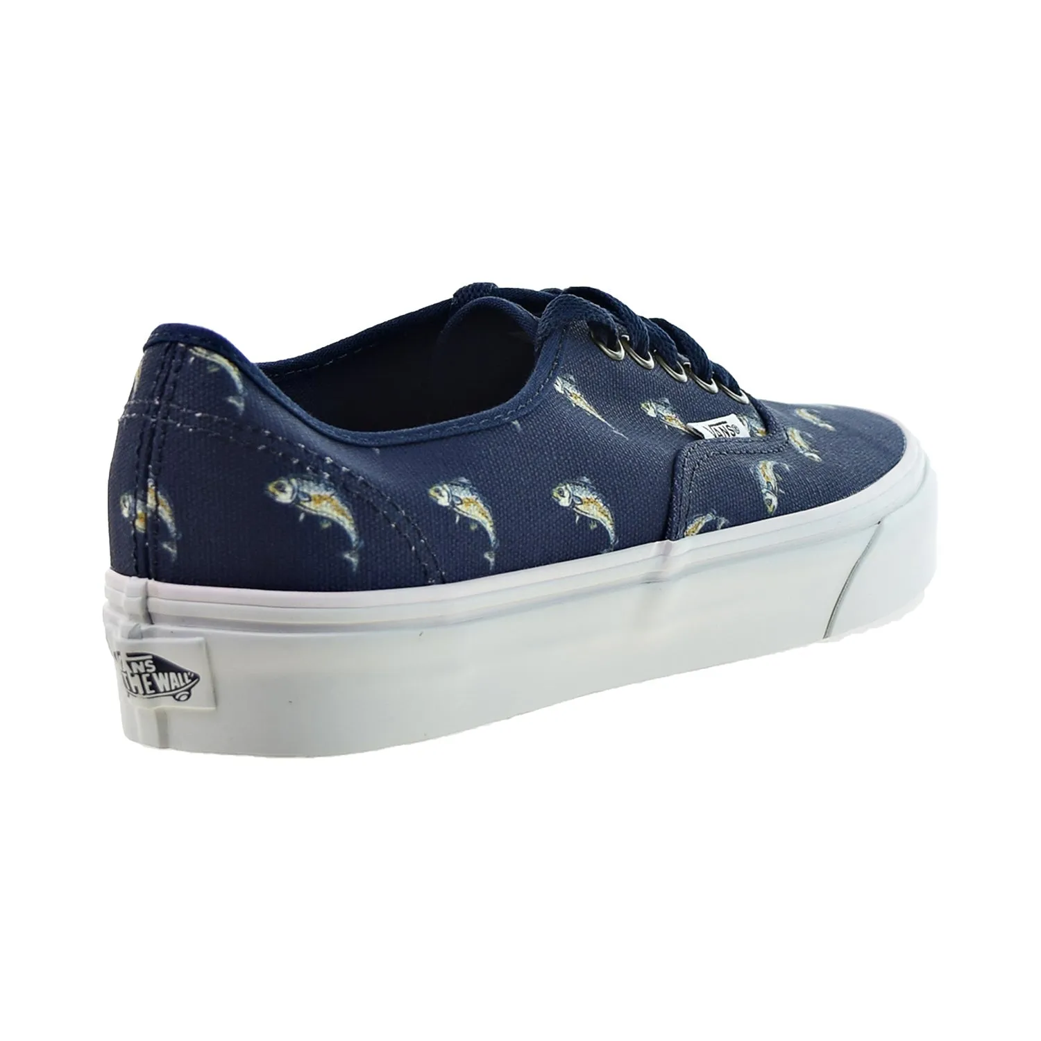 Vans Authentic Outdoor Navy Fish Print Men's Shoes Dress Blues-Fish