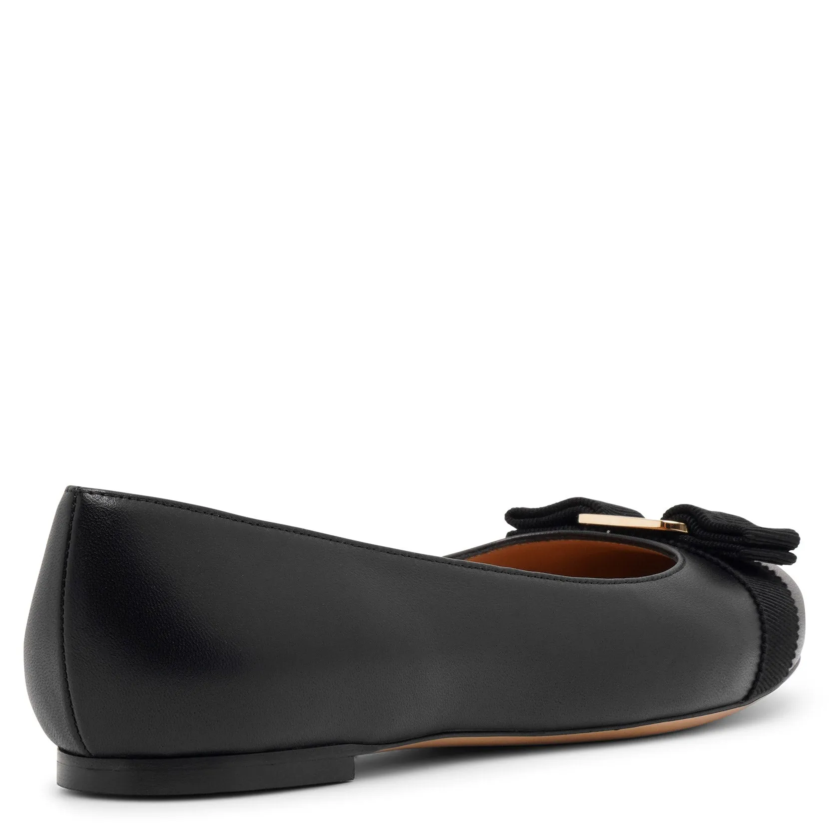 Varina soft black leather ballerinas