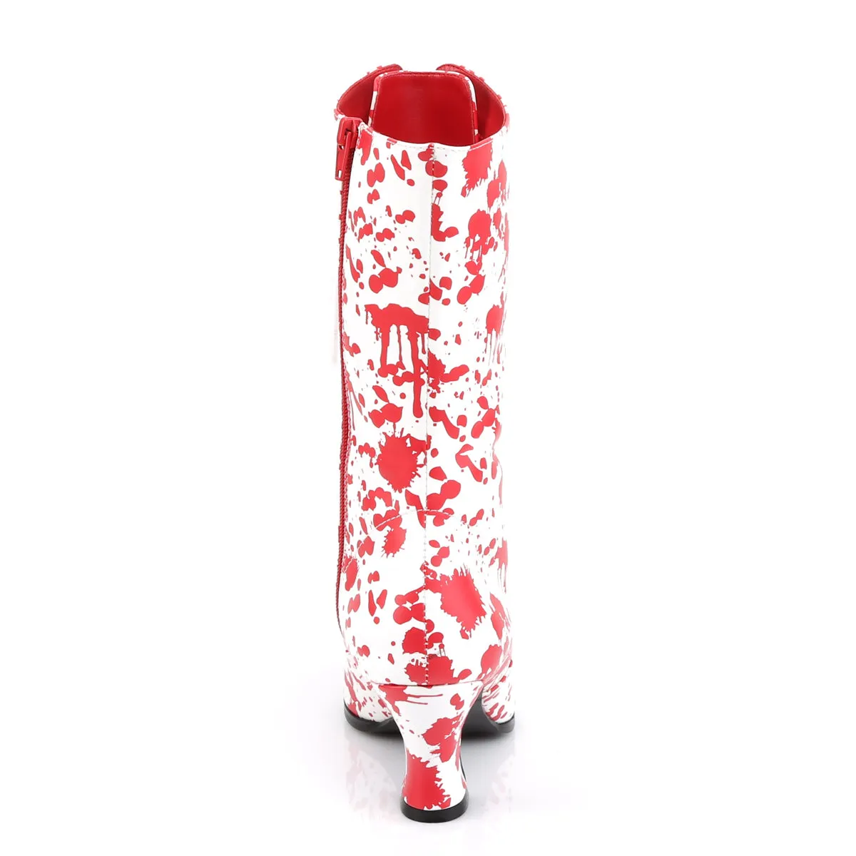 VICTORIAN-120BL Funtasma White & Red Fancy Dress Women's Boots (Fantasy Footwear)
