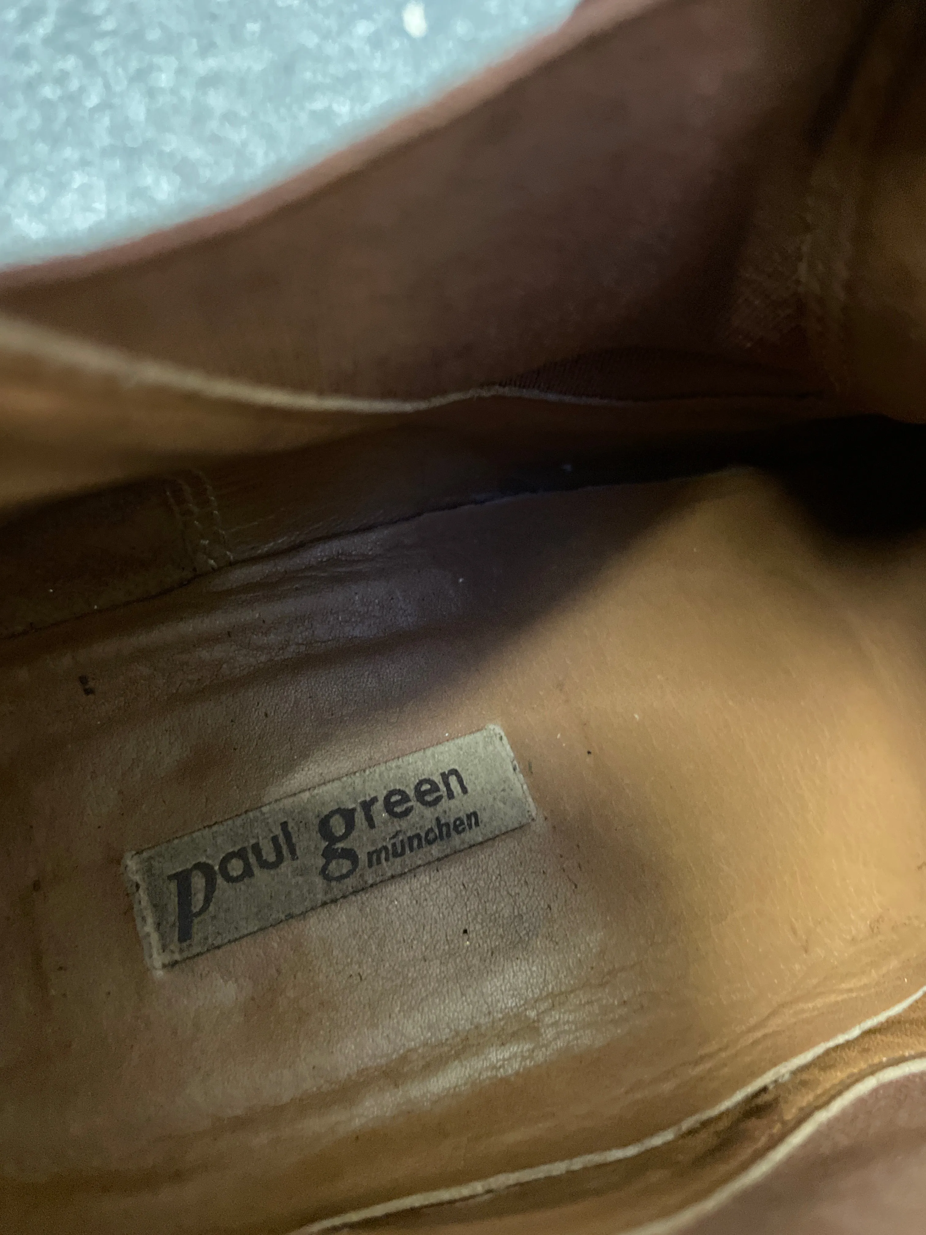 Vintage paul green muchen tan chelsea boot