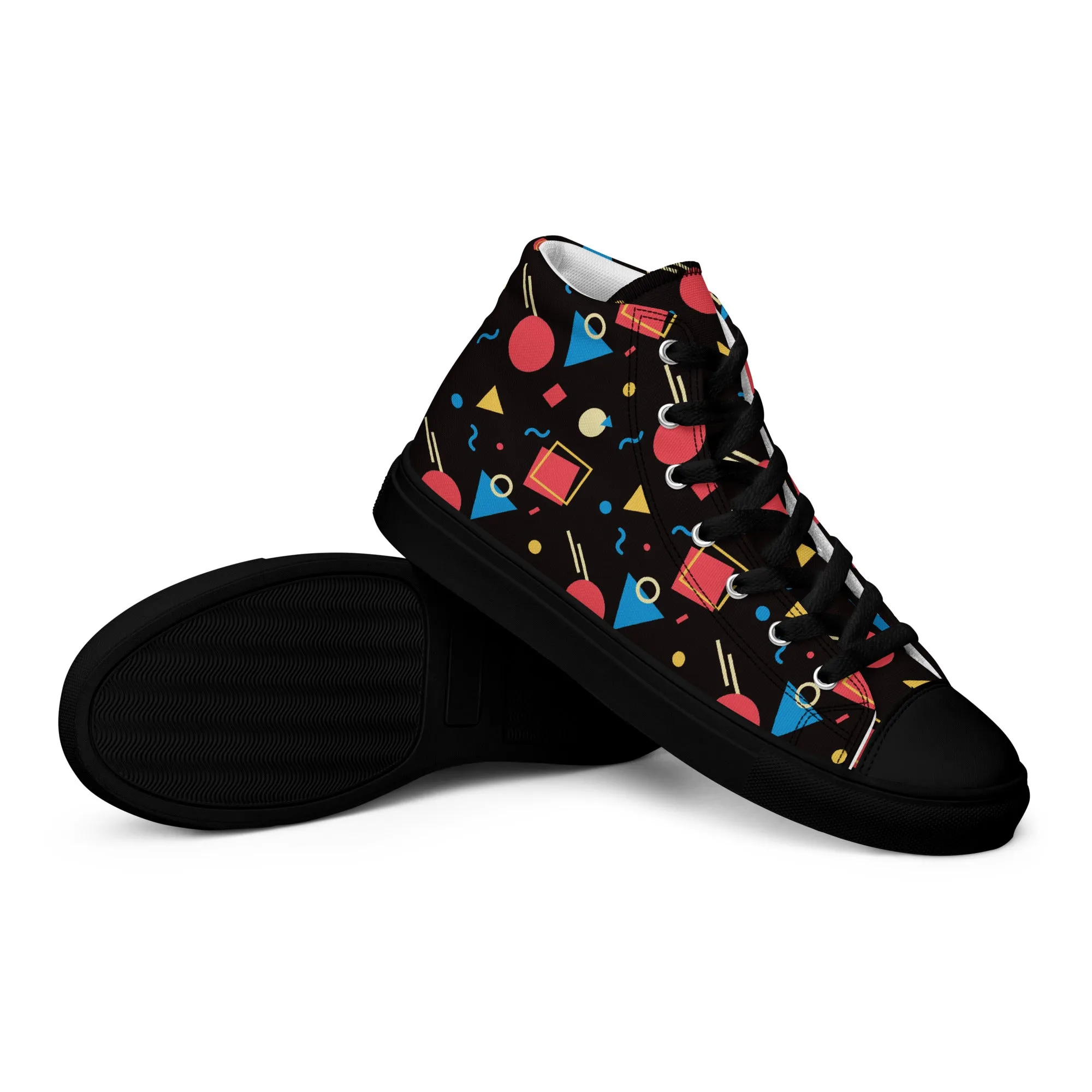 WATERMELON SUMMER Women's High Top Canvas Shoes