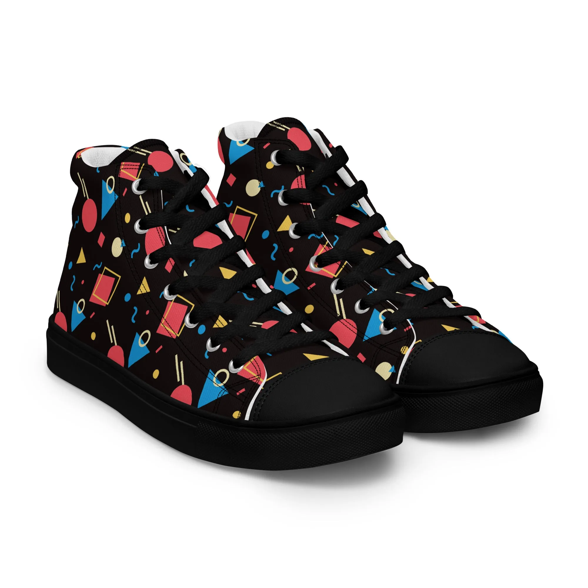 WATERMELON SUMMER Women's High Top Canvas Shoes