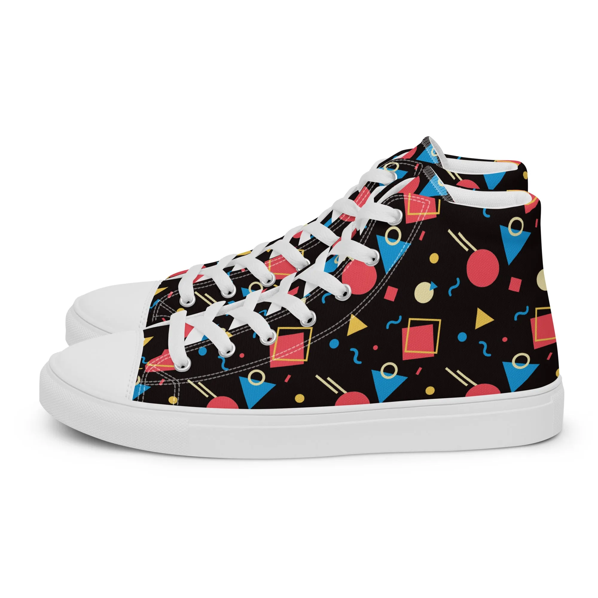 WATERMELON SUMMER Women's High Top Canvas Shoes