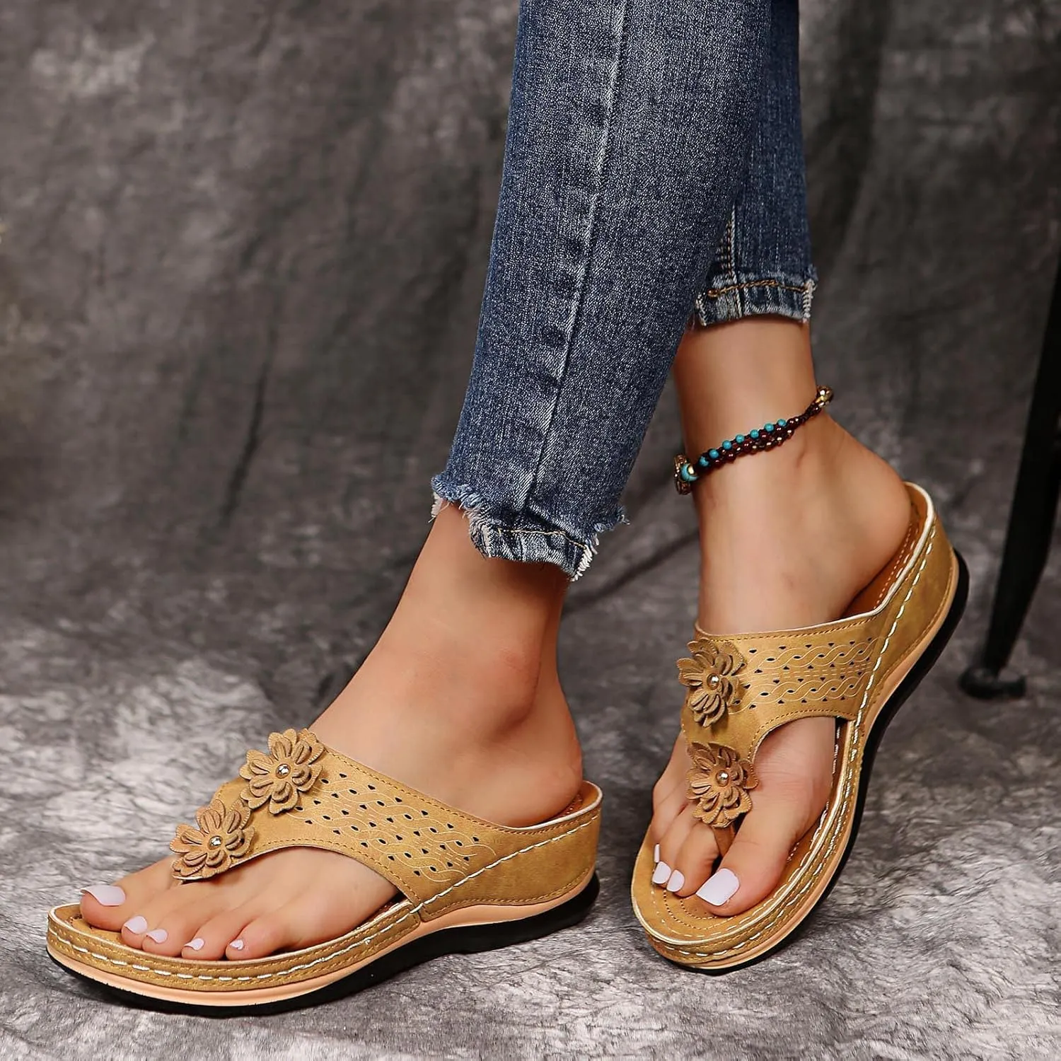 Wide Orthopedic Sandals for Women Orthopedic Sandals Women Flip Flops Sandals for Women 2025 Heel Orthopedic High Arch Support Fancy Sandals for Women 2025 Orthopedic Dress Shoes Women