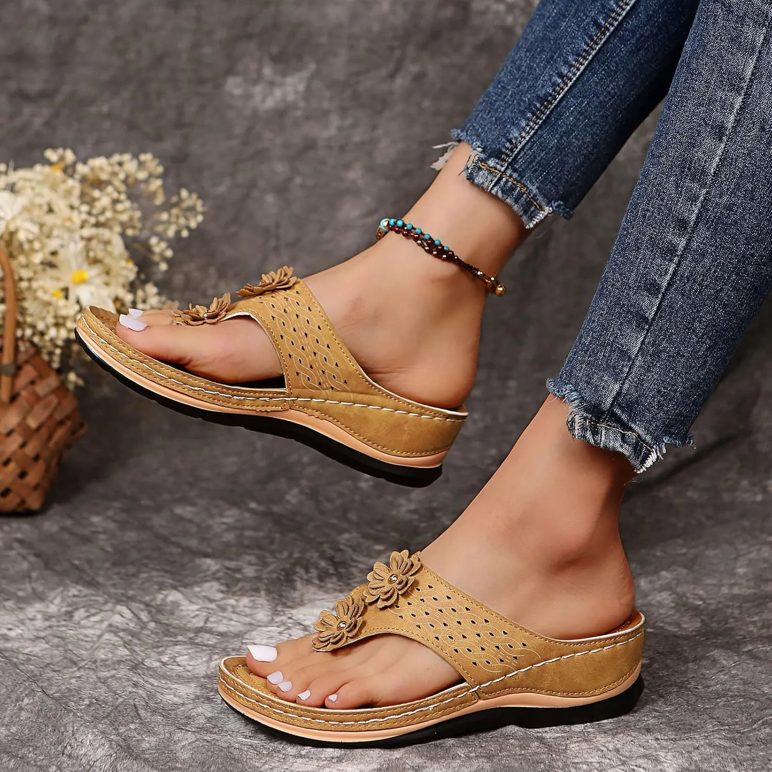 Wide Orthopedic Sandals for Women Orthopedic Sandals Women Flip Flops Sandals for Women 2025 Heel Orthopedic High Arch Support Fancy Sandals for Women 2025 Orthopedic Dress Shoes Women