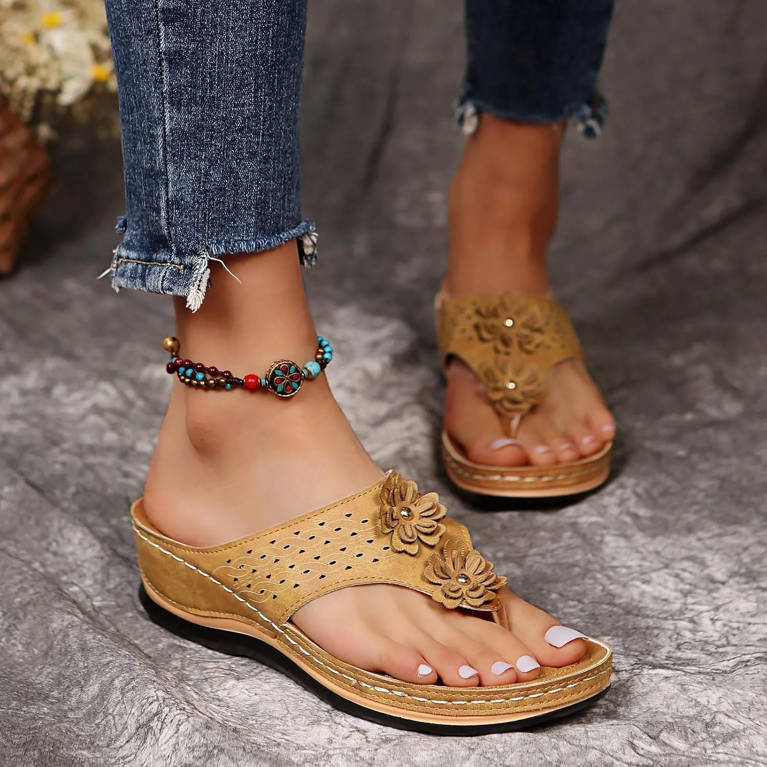 Wide Orthopedic Sandals for Women Orthopedic Sandals Women Flip Flops Sandals for Women 2025 Heel Orthopedic High Arch Support Fancy Sandals for Women 2025 Orthopedic Dress Shoes Women