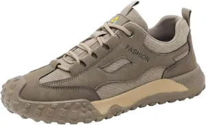 Wide Toe Sneakers for Men Casual Fashion Lace Up Outdoor Hiking Walking Running Shoes Summer Breathable Sneakers