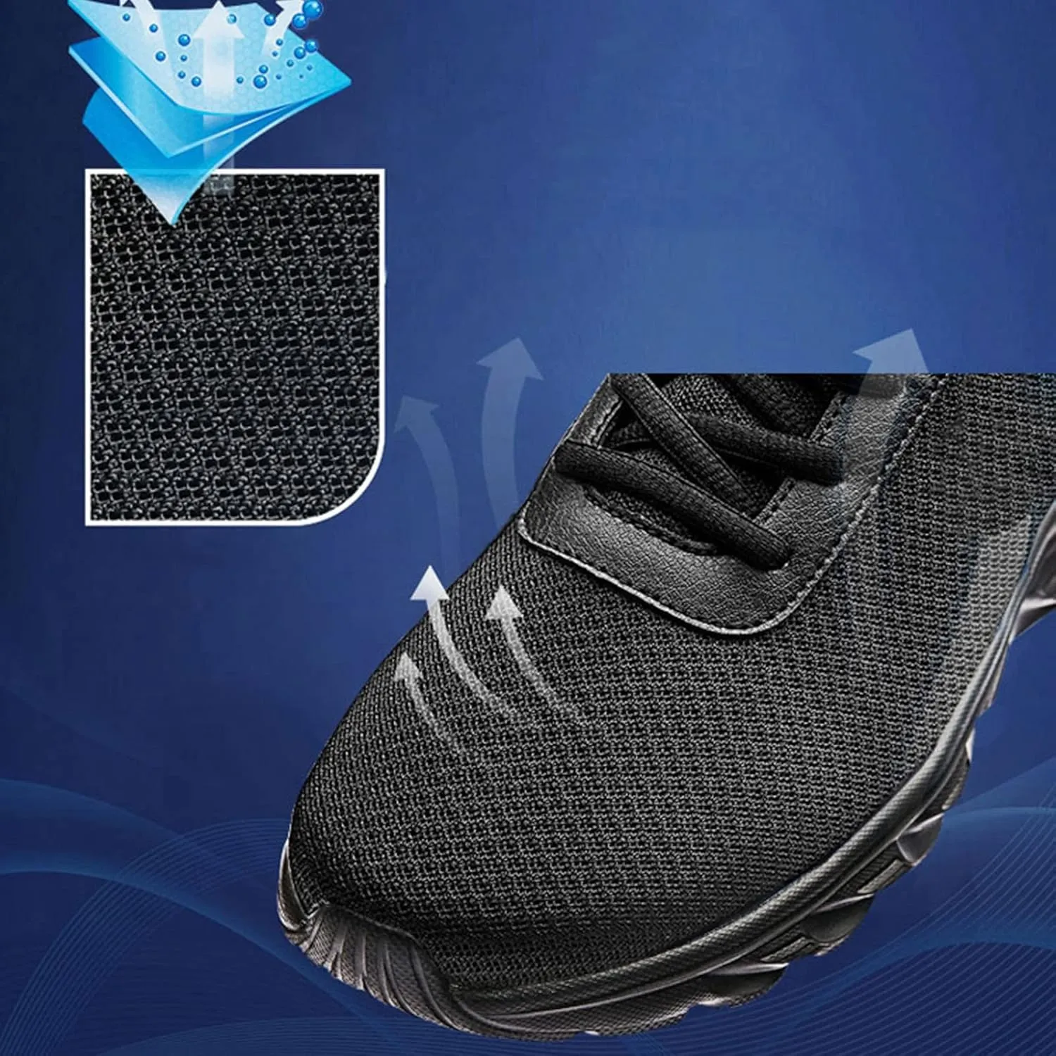 Wide Walking Shoes for Men Lightweight Breathable Slip on Running Shoe Comfortable & Light-Weight Stretch Shoes