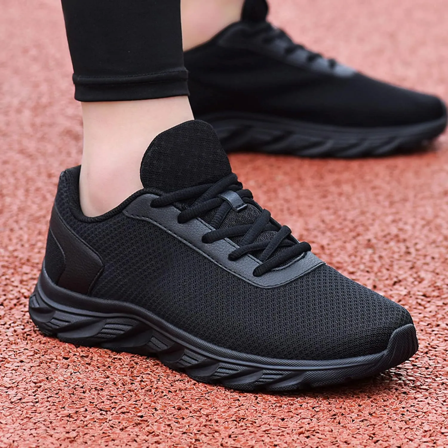 Wide Walking Shoes for Men Lightweight Breathable Slip on Running Shoe Comfortable & Light-Weight Stretch Shoes