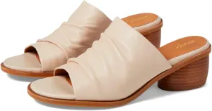 Women Chunky Block Heel Mules Open Toe Slip On Mule Sandals Stacked Heels Mule Shoes Pleated Matte 2 inch Mule Heels Slide Shoes Casual Walking Outdoor Heeled Mules Retro 4-11 M US