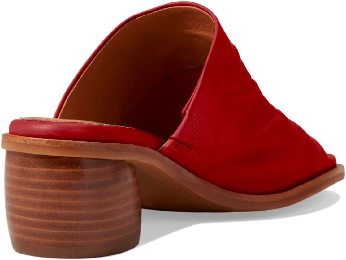 Women Chunky Block Heel Mules Open Toe Slip On Mule Sandals Stacked Heels Mule Shoes Pleated Matte 2 inch Mule Heels Slide Shoes Casual Walking Outdoor Heeled Mules Retro 4-11 M US