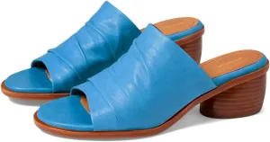 Women Chunky Block Heel Mules Open Toe Slip On Mule Sandals Stacked Heels Mule Shoes Pleated Matte 2 inch Mule Heels Slide Shoes Casual Walking Outdoor Heeled Mules Retro 4-11 M US