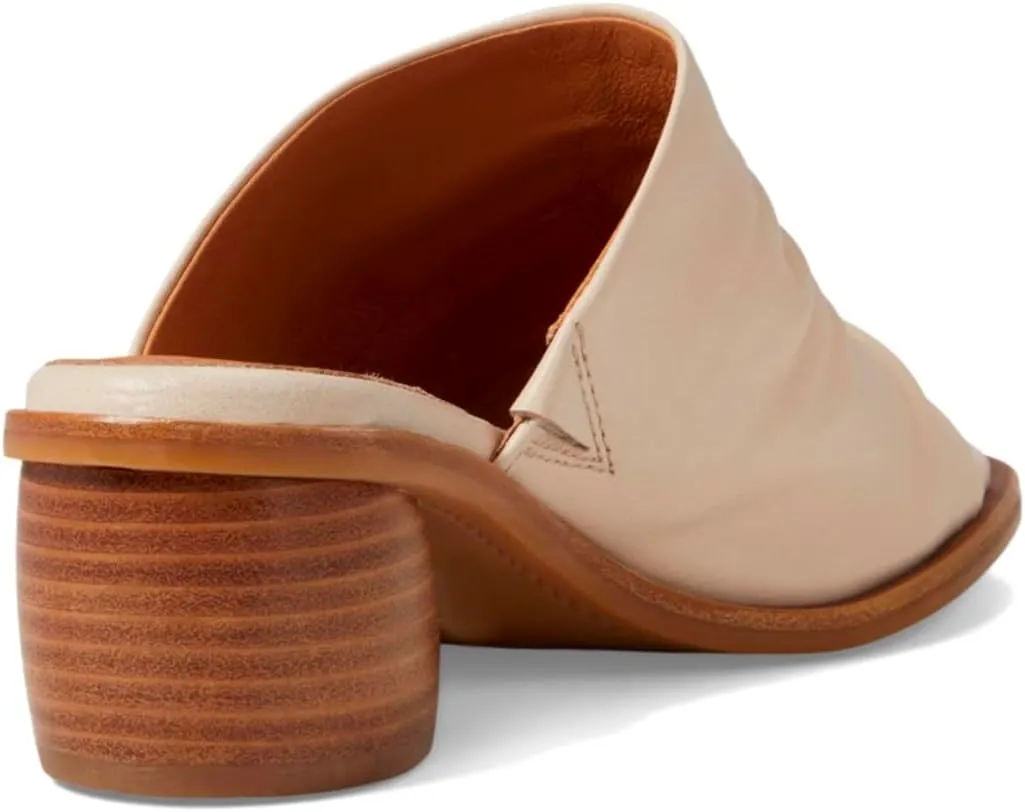 Women Chunky Block Heel Mules Open Toe Slip On Mule Sandals Stacked Heels Mule Shoes Pleated Matte 2 inch Mule Heels Slide Shoes Casual Walking Outdoor Heeled Mules Retro 4-11 M US