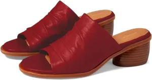 Women Chunky Block Heel Mules Open Toe Slip On Mule Sandals Stacked Heels Mule Shoes Pleated Matte 2 inch Mule Heels Slide Shoes Casual Walking Outdoor Heeled Mules Retro 4-11 M US