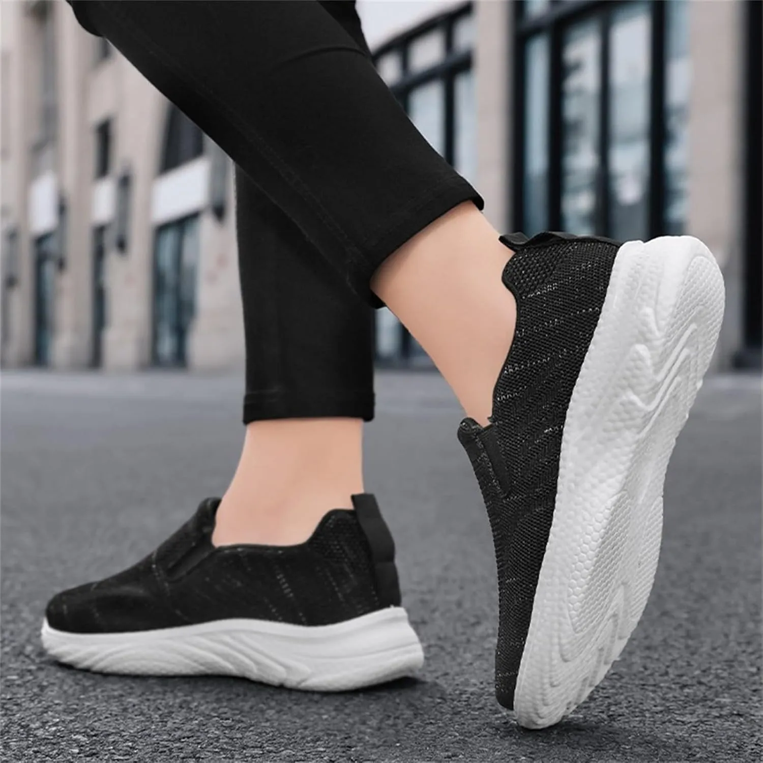 Women Mesh Sneaker Summer Slip On Breathable Sneakers Comfortable Casual Lightweight Walking Shoes with Arch Support