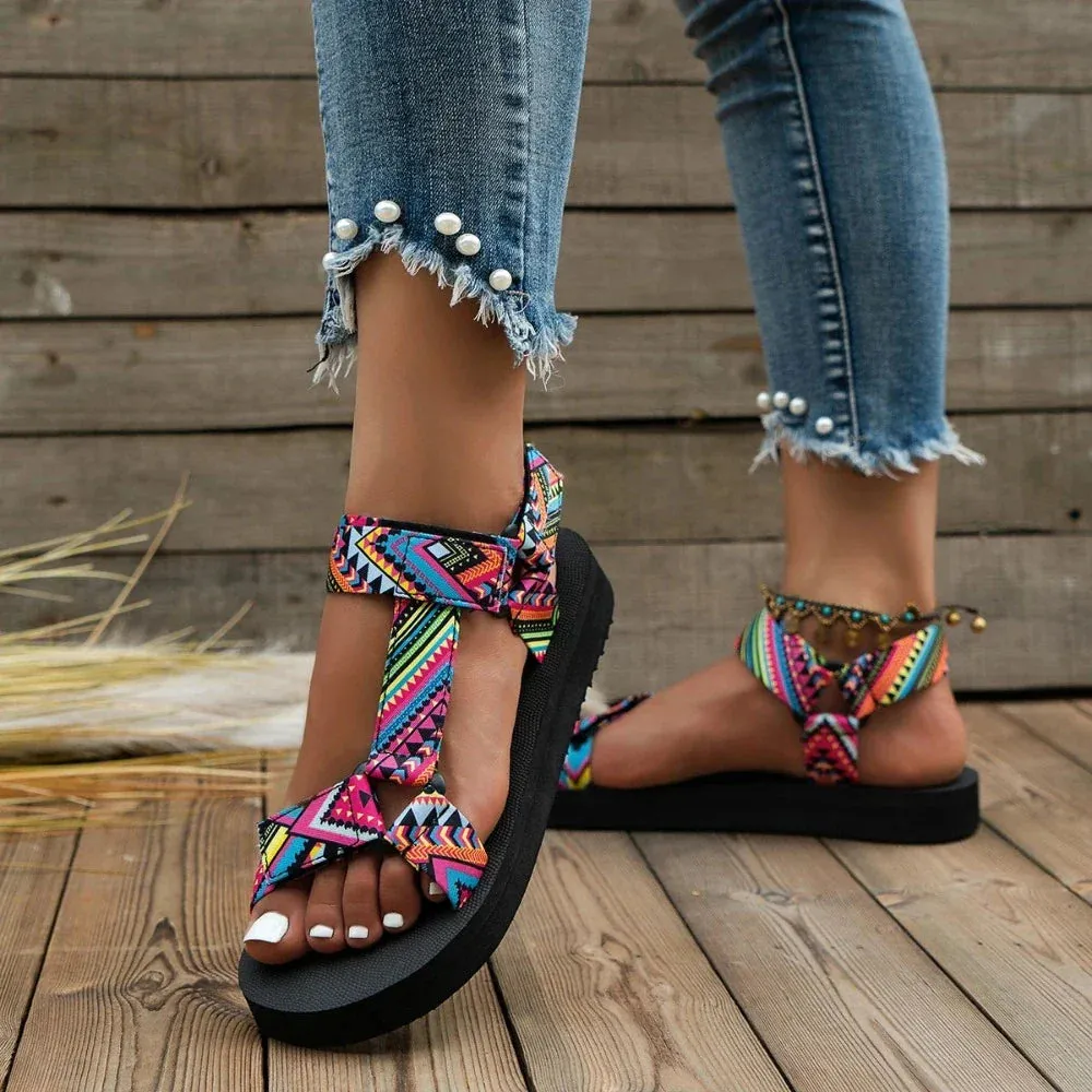 Women Summer Colorful Flat Sandals