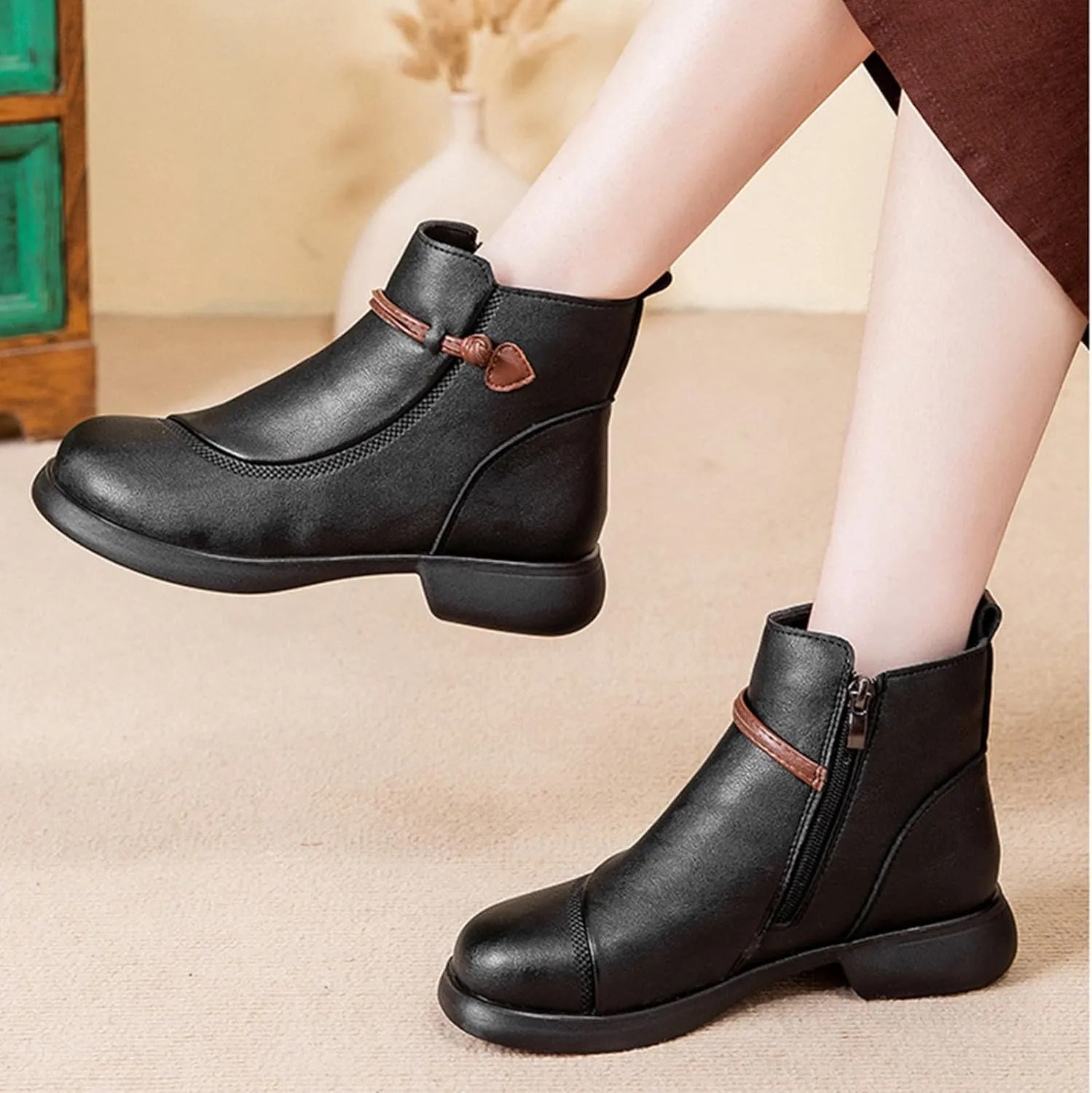 Women Winter Boots Ankle Women Snow Boots Plush Lined Snow Boot Slip On Hiking Shoes Men Winter Booties for Men