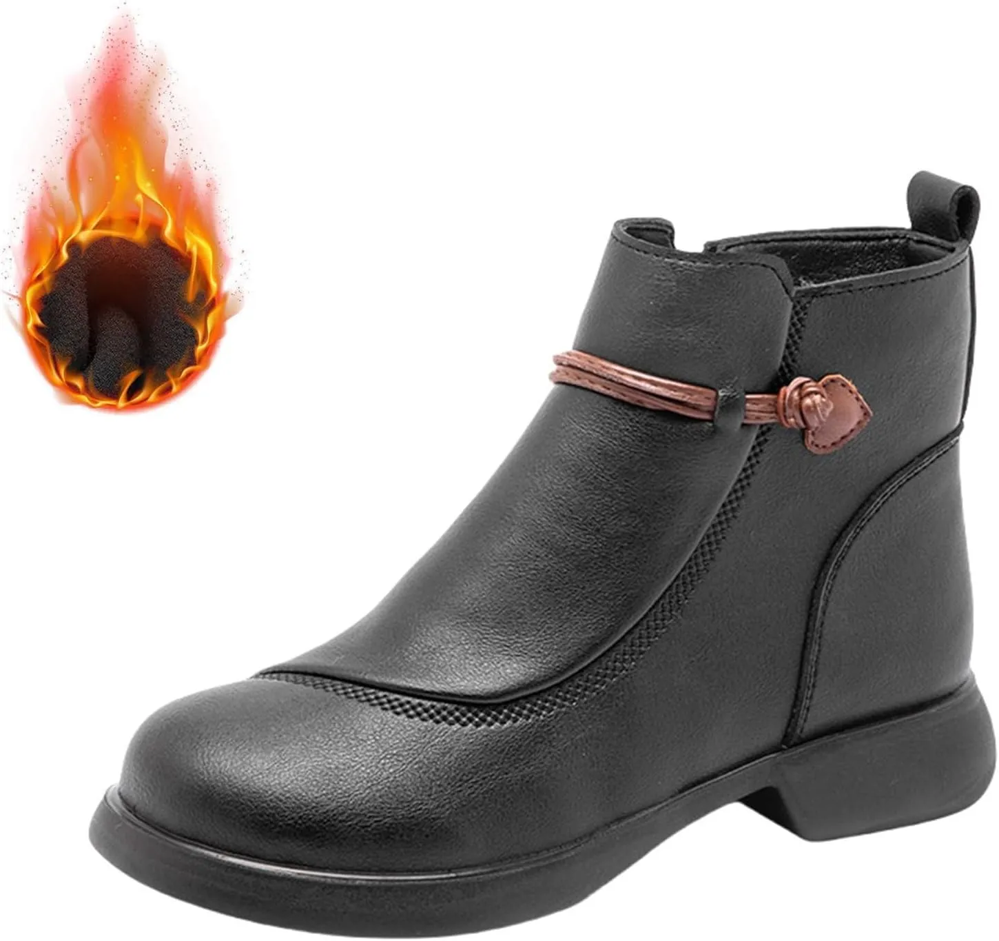 Women Winter Boots Ankle Women Snow Boots Plush Lined Snow Boot Slip On Hiking Shoes Men Winter Booties for Men