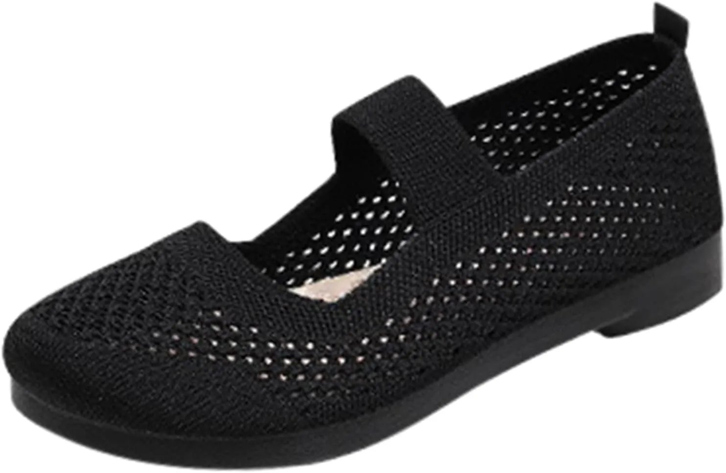 Women Woven Sneakers Mesh Slip On Walking Shoes Lightweight Breathable Casual Comfortable Sneakers with Arch Support