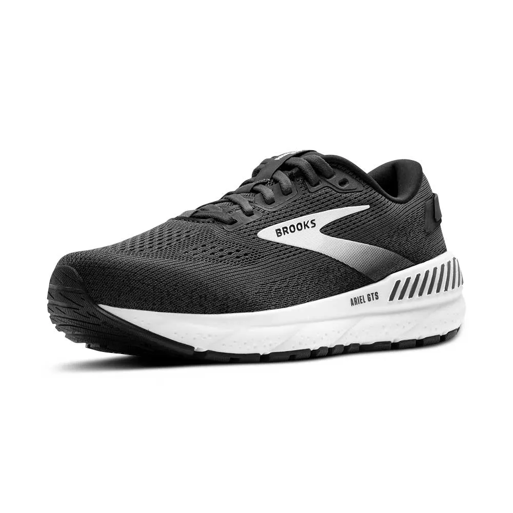 Women's Ariel GTS 24 Running Shoe - Ebony/Black/White - Wide (D)