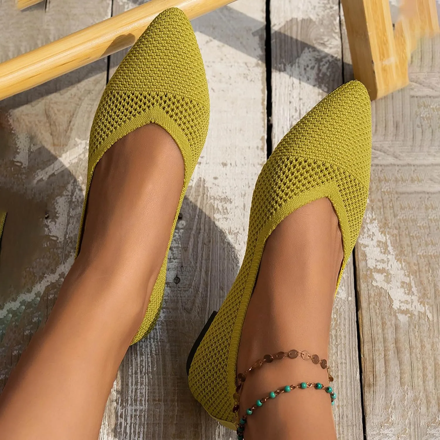 Women's Ballet Flats Women Flat Shoes Slip On Comfortable Walking Ballerina Shoes Cute Ballet Ladies Comfortable Dress Flats