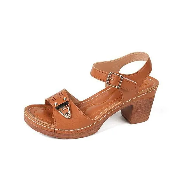 Women's Chunky Heel High Heeled Sandals 20662885C