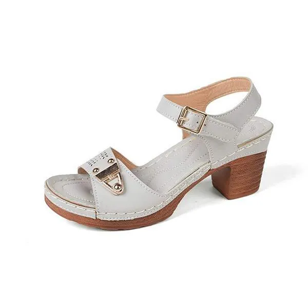 Women's Chunky Heel High Heeled Sandals 20662885C