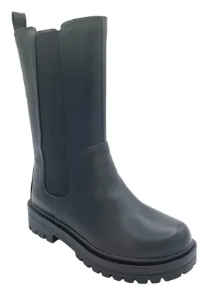 Women's Chunky Platform Chelsea Boots Mid Calf Boots Pull-on Ankle Booties-Patio By Soda