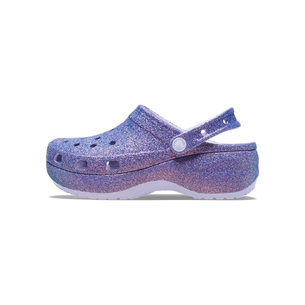 Womens' Classic Platform Iridescent Glitter Clog