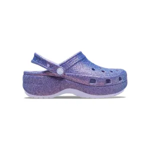 Womens' Classic Platform Iridescent Glitter Clog