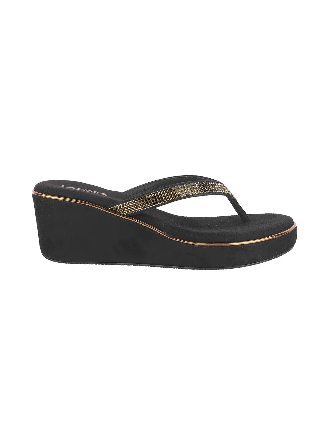 Women's Embellished Wedge Flip-Flops (1507)