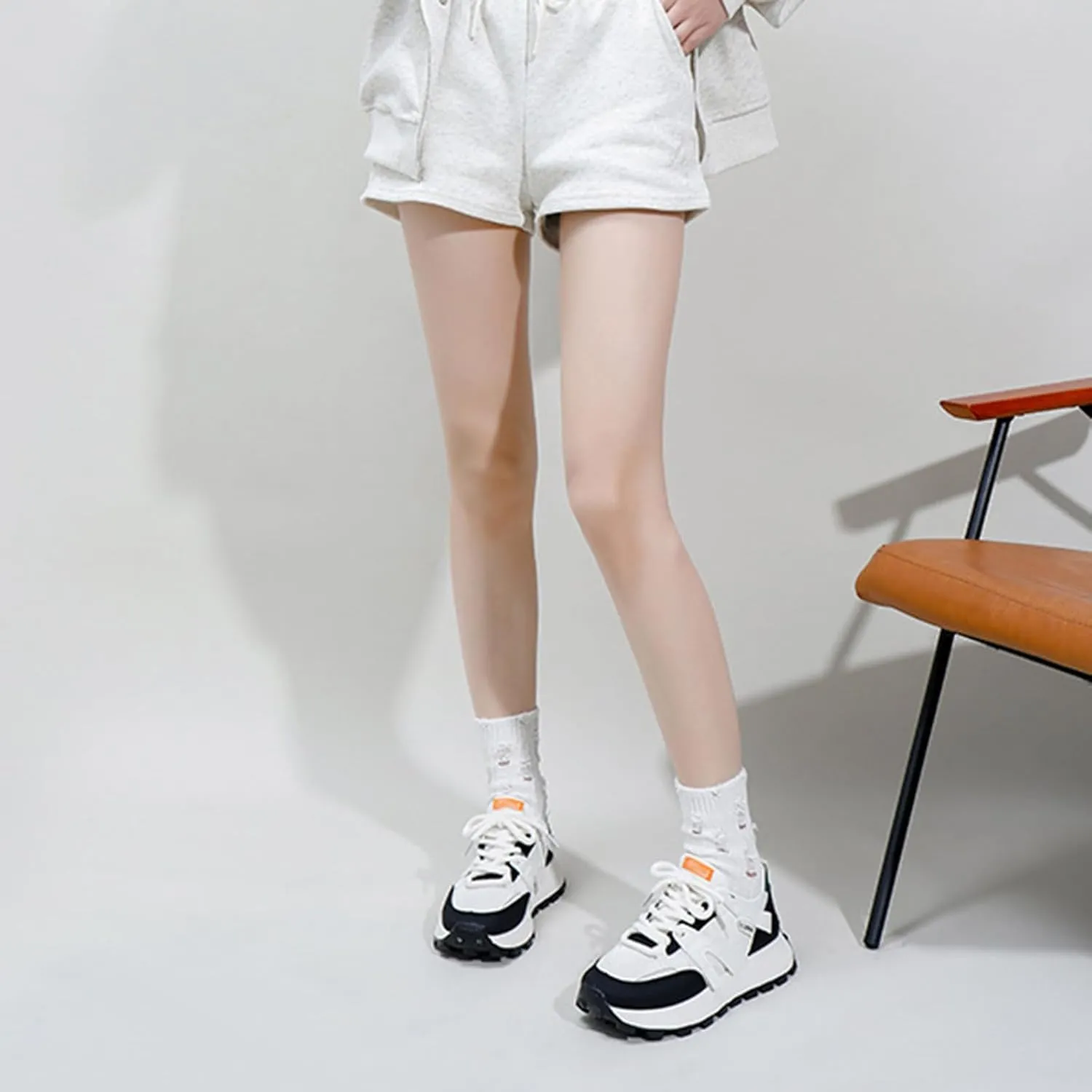 Women's Fashion Dad Sneakers - Comfortable/Breathable Trainers for On-Trend Look - Height Increasing Platform Shoes - Athletic Style,White-39