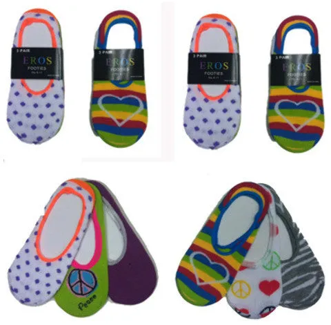 women's footies - assorted design Case of 40