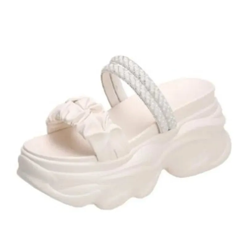 Women's High Heel Clogs – Rhinestone Embellishments, Super High