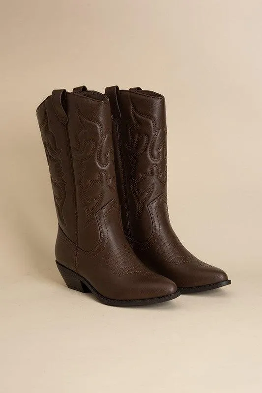 Womens Midcalf Western Boots