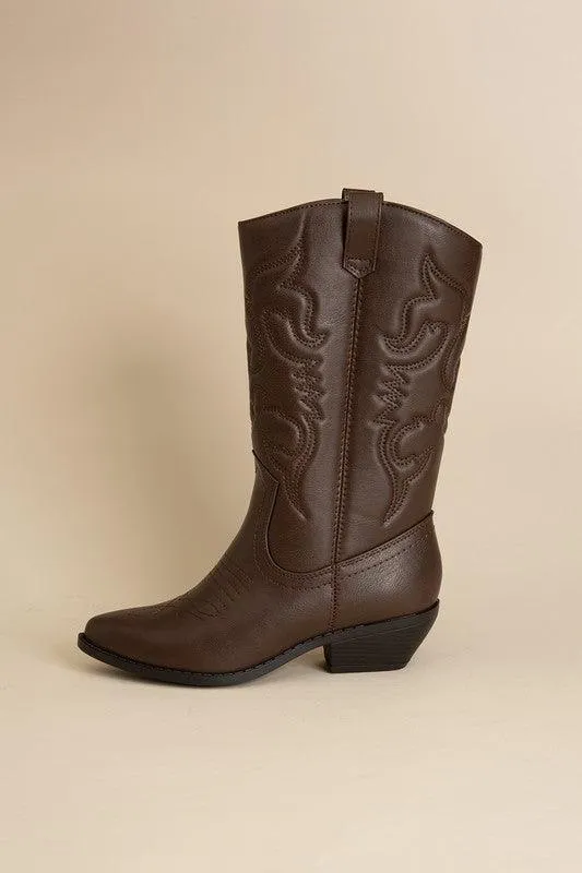 Womens Midcalf Western Boots