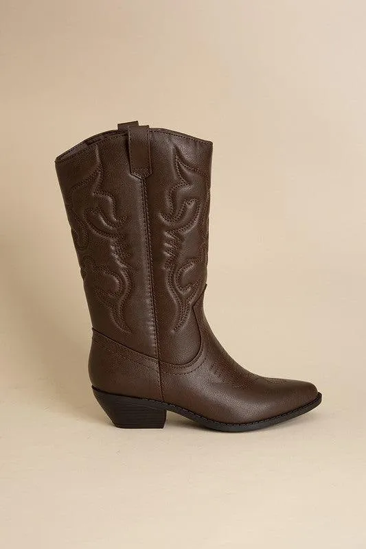 Womens Midcalf Western Boots