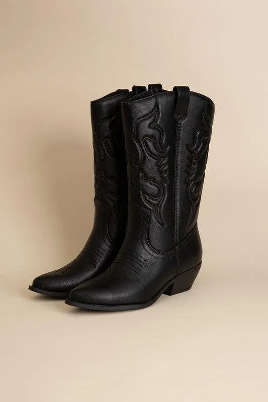 Womens Midcalf Western Boots