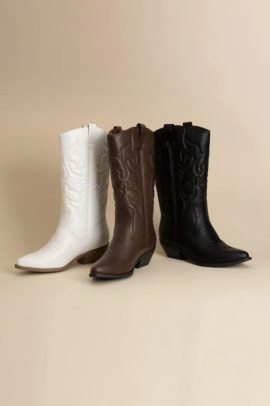Womens Midcalf Western Boots