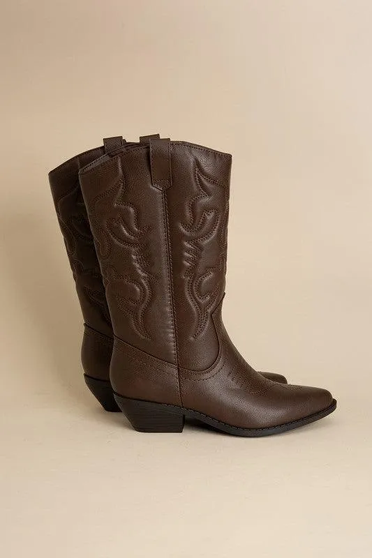 Womens Midcalf Western Boots