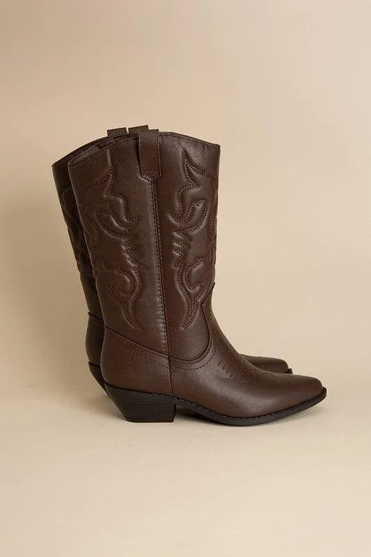 Womens Midcalf Western Boots