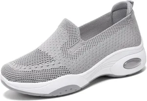 Women's Platform Shoes Flying Weaving Slip On Sneakers Lightweight Comfortable Loafers for Women Casual Breathable Outdoor Walking Shoes