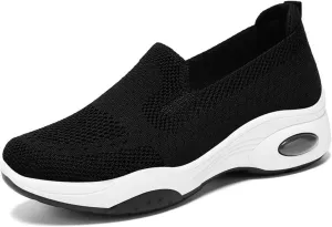 Women's Platform Shoes Flying Weaving Slip On Sneakers Lightweight Comfortable Loafers for Women Casual Breathable Outdoor Walking Shoes