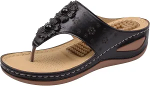 Womens Recovery Sandals with Orthotic Arch Support Comfortable Walking Slides Thick Cushion Footwear for Plantar Fasciitis Summer Outdoor Use